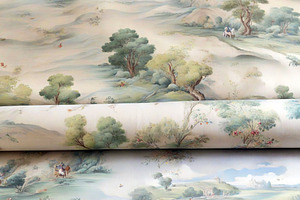 French Antique Landscape Wallpaper