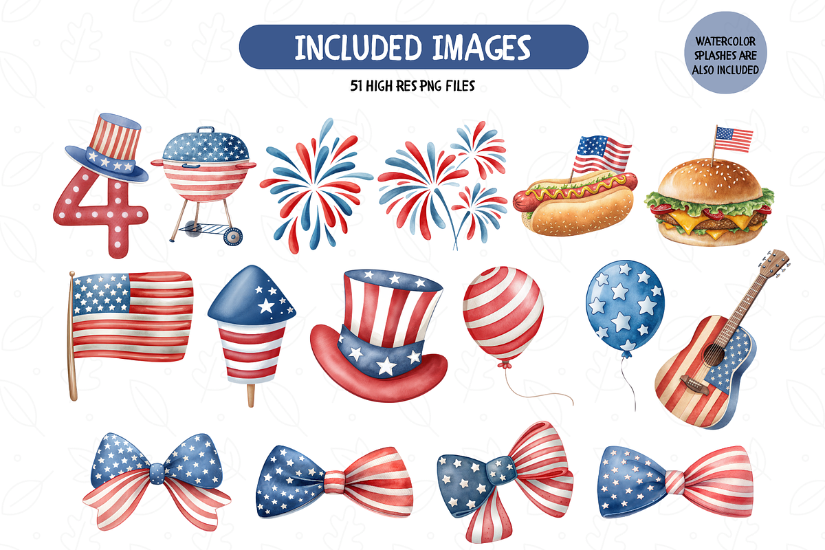 4th Of July Clipart Bundle, a Seasonal Illustration by TatiMockup (Photo 2 of 6)