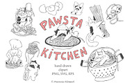 Pawsta Kitchen, an Illustration by Anastasiya Klempach (Thumbnail 1 of 11)