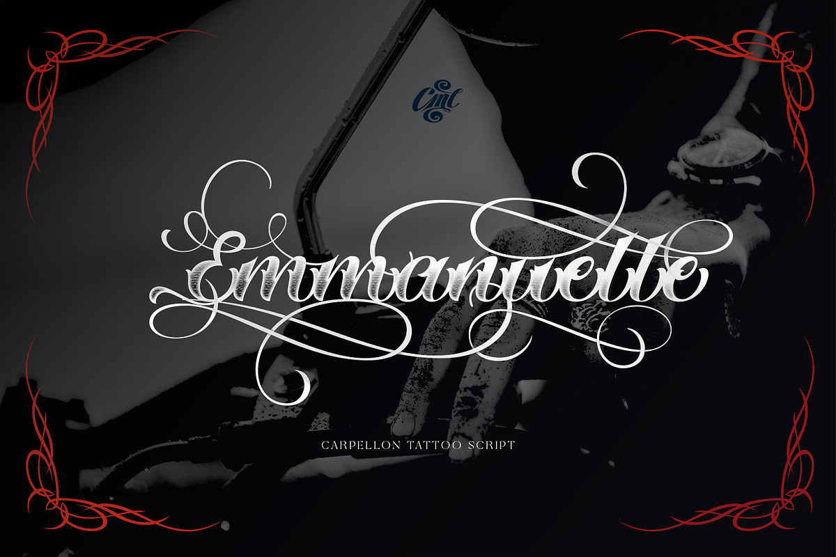 Carpellon - Tattoo Script + Ornament preview 4