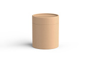 Kraft Cylindrical Tube Package Box, a Packaging Mockup by Ram Studio LLC (Thumbnail 9 of 16)