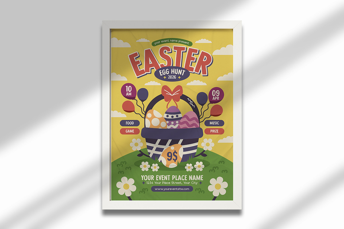 Cute Easter Egg Hunt Flyer, a Flyer Template by Huge Dream Studio (Photo 5 of 5)