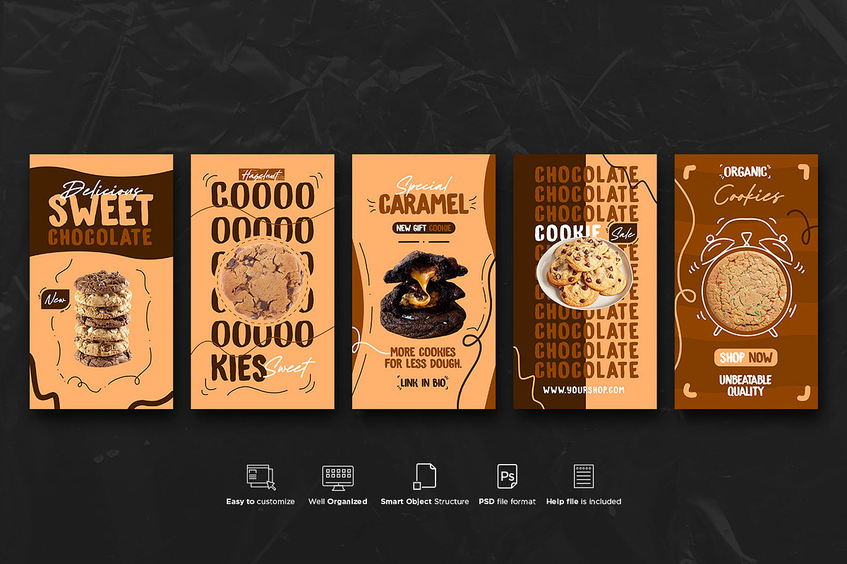 Food Instagram Story PSD Templates, a Social Media Template by Giraffe Design Studio (Photo 2 of 22)