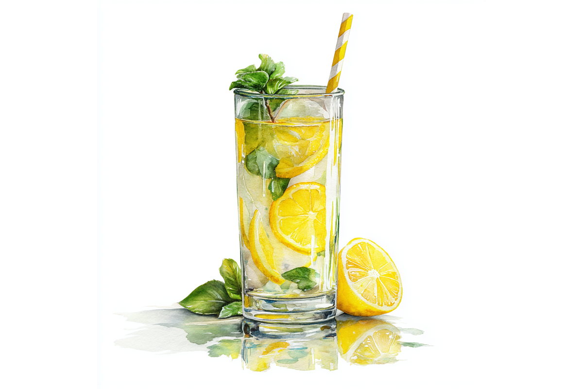 Prompt Watercolor Lemon Clipart, a Decorative Illustration by Creative design (Photo 2 of 7)