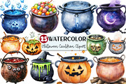 Watercolor Halloween Cauldron Clipar, an Illustration by Rose Art (Thumbnail 1 of 7)