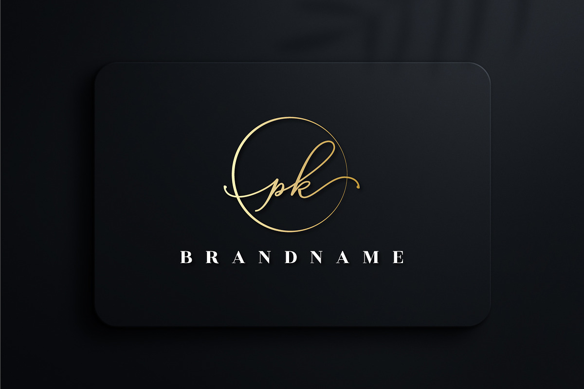 letter PK handwritten signature logo, a Branding & Logo Template by Team_Ultra_Graphics