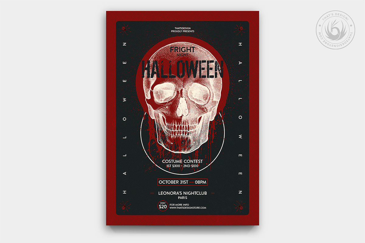 Halloween Flyer Template V25, a Flyer Template by ThatsDesignArt (Photo 1 of 7)