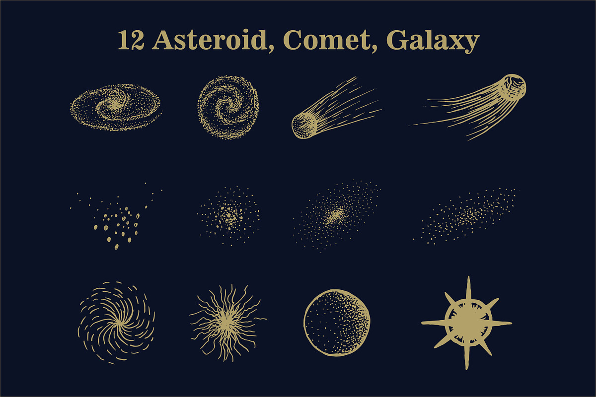 Hand drawn Space - Star Moon Sun, an Illustration by Artolabs (Photo 9 of 14)