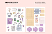 Kawaii Digital Planner Sticker Pack, a Stationery Template by Bella+Sophia Creative (Thumbnail 2 of 5)