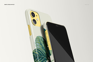 IPhone 11 Matte Snap Case Mockup Set