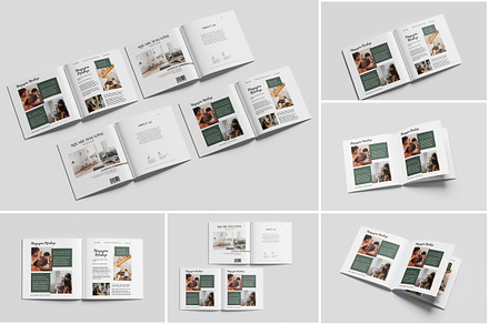 Square Brochure Catalog Mockup, a Print Template by Indah