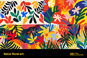 Naive floral art. 30 images, a Decorative Illustration by Handmadefont (Thumbnail 2 of 10)