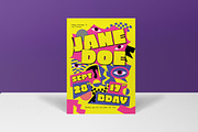 Yellow Pop Teen Birthday Invitation, an Invitation Template by graphicook (Thumbnail 3 of 3)
