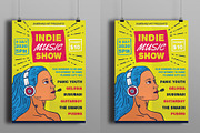 Indie Music Show Flyer, a Flyer Template by serapika (Thumbnail 2 of 3)