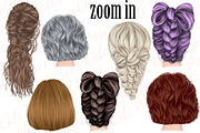 Custom Hairstyles Clipart, an Illustration by chilipapers (Thumbnail 2 of 3)
