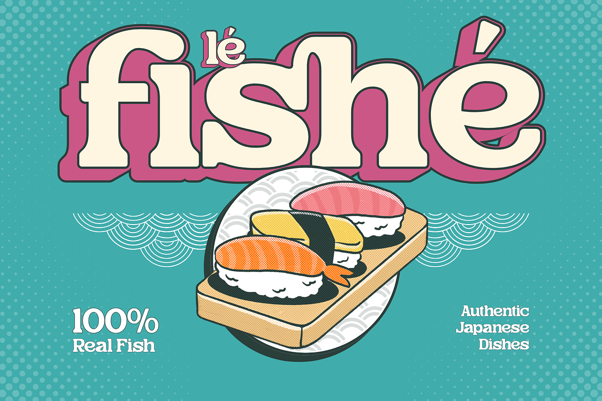 Bushi Retro - Food Logo Extrude Font, a Serif Font by Nirmana Visual (Photo 7 of 15)