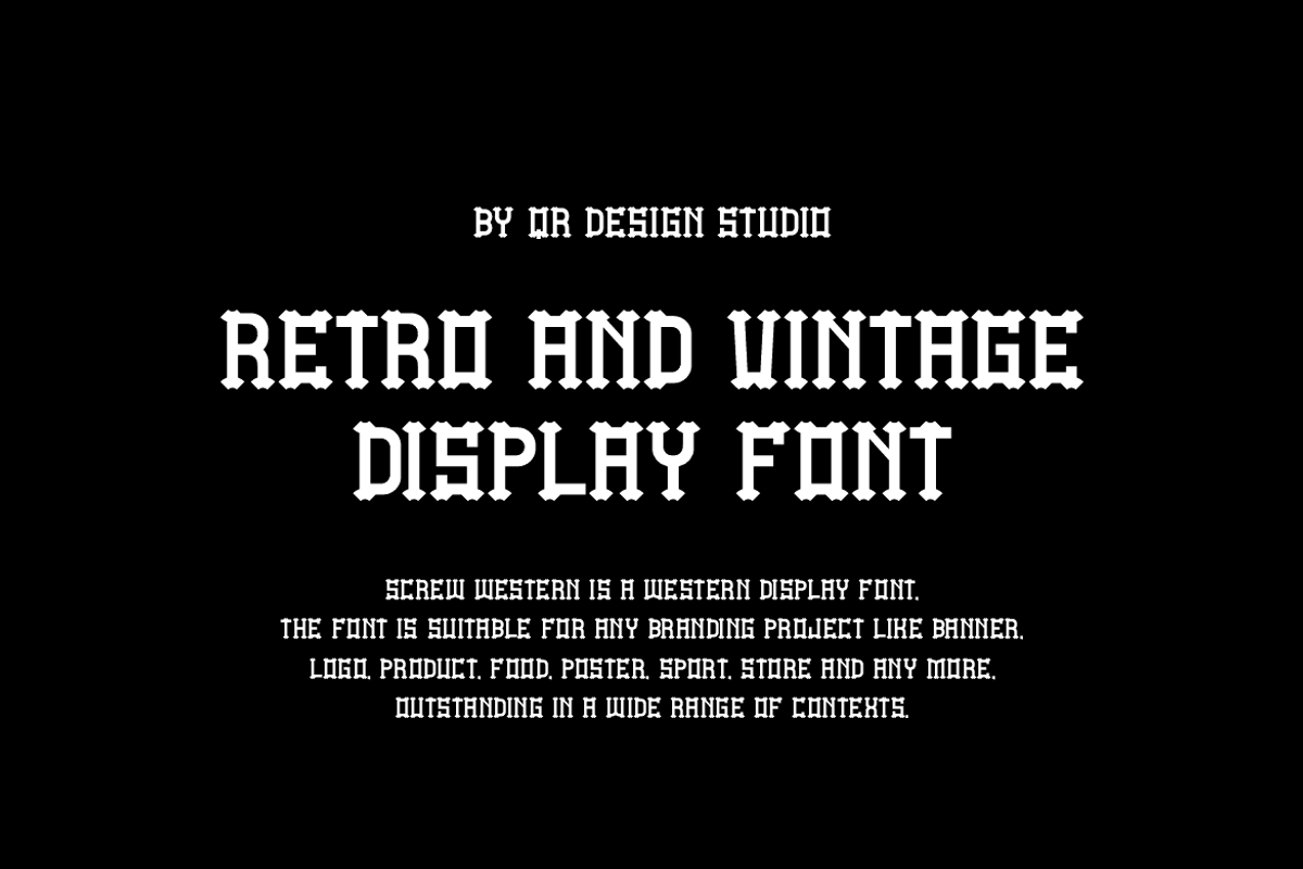Screw Western Tropical & Retro Font, a Serif Font by QR Design Studio (Photo 4 of 7)