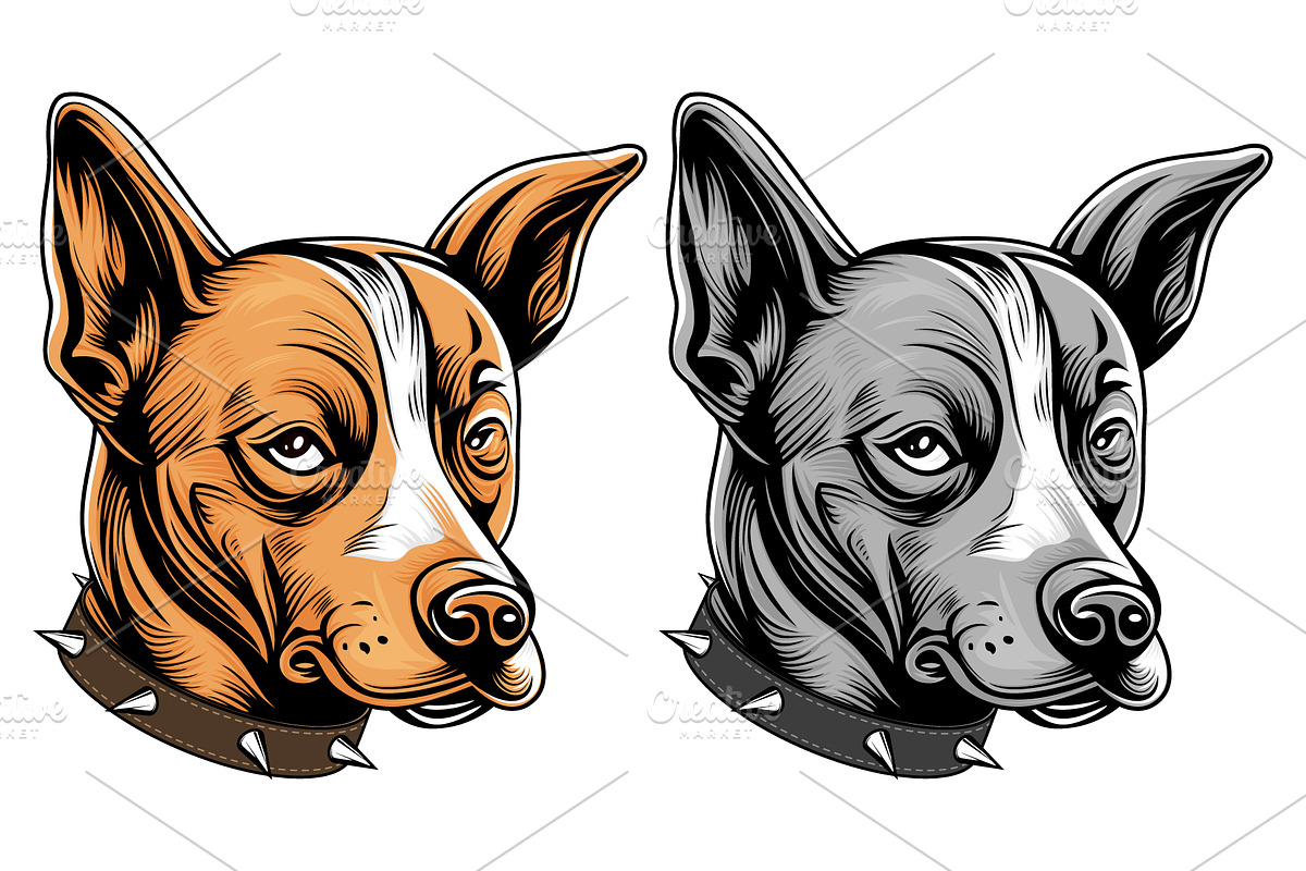 Dog Portrait Vector, an Animal Illustration by Ghagra (Photo 2 of 5)