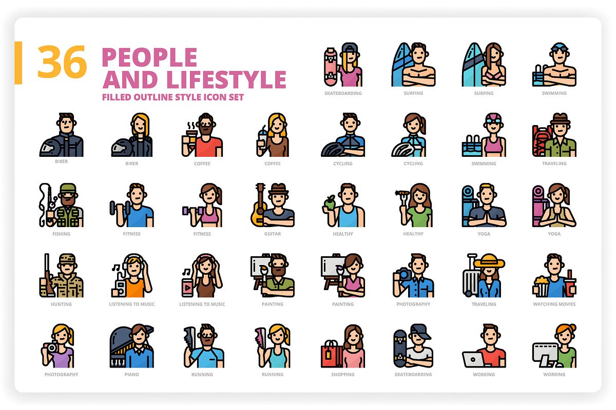 3,600 Icons x3 Styles, an Outline Icon by monkik (Photo 228 of 299)