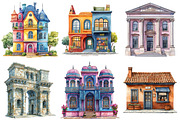 Museum Watercolor Clipart, an Illustration by Craft Nest (Thumbnail 7 of 8)