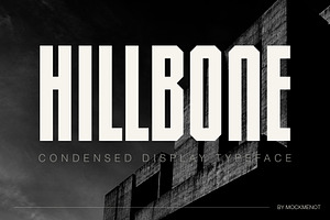 Hillbone - Condensed Display Font