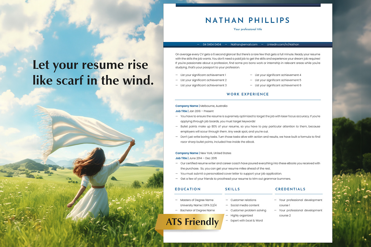 Editable Resume Word, Docs & Pages, a Resume Template by Career Canvas (Photo 1 of 11)