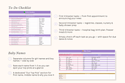 Pregnancy Planner Excel Spreadsheet, a Design Template by Matisse Studio (Thumbnail 4 of 10)
