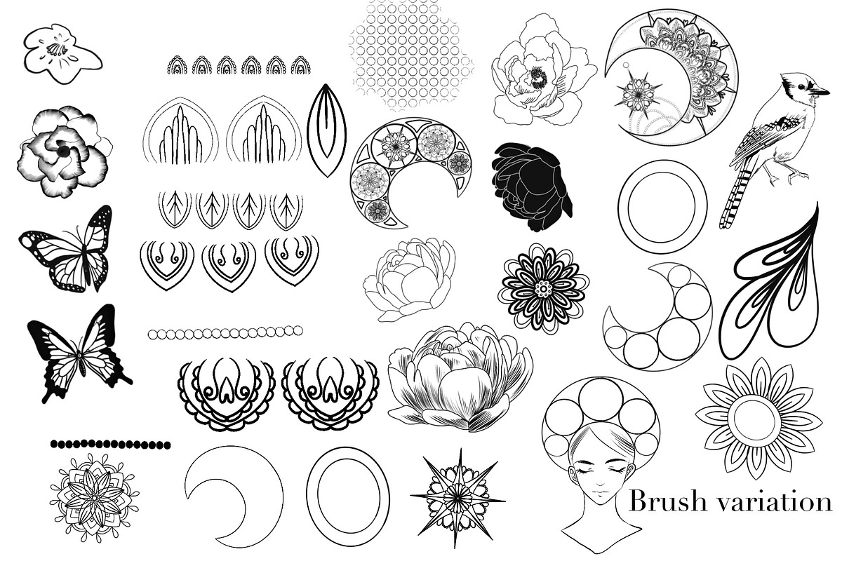 Adult coloring book procreate brush, a Brush Add-On by Meisanmui (Photo 5 of 5)