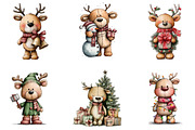 Whimsical Christmas Teddy Clipart, an Illustration by DreamArtGraphic (Thumbnail 3 of 5)