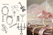 Coquette paris hand drawn line art, a Decorative Illustration by MayBay Studio (Thumbnail 5 of 7)