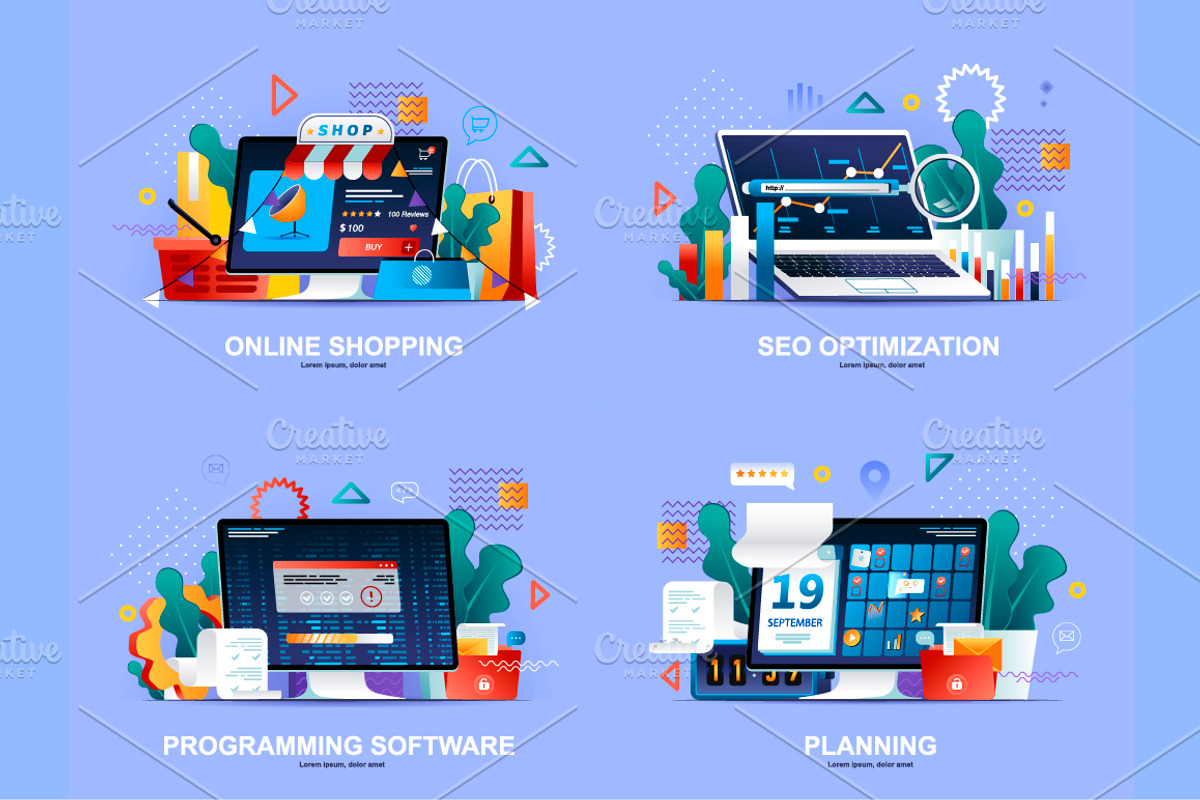 Flat Concepts Illustrations, a Finance Illustration by alexdndz (Photo 7 of 10)