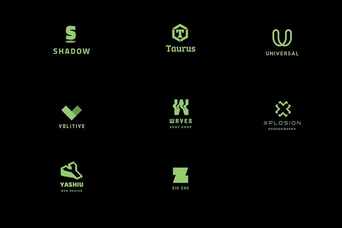 Letter logos template from a to z, a Branding & Logo Template by Nues Design (Photo 13 of 18)