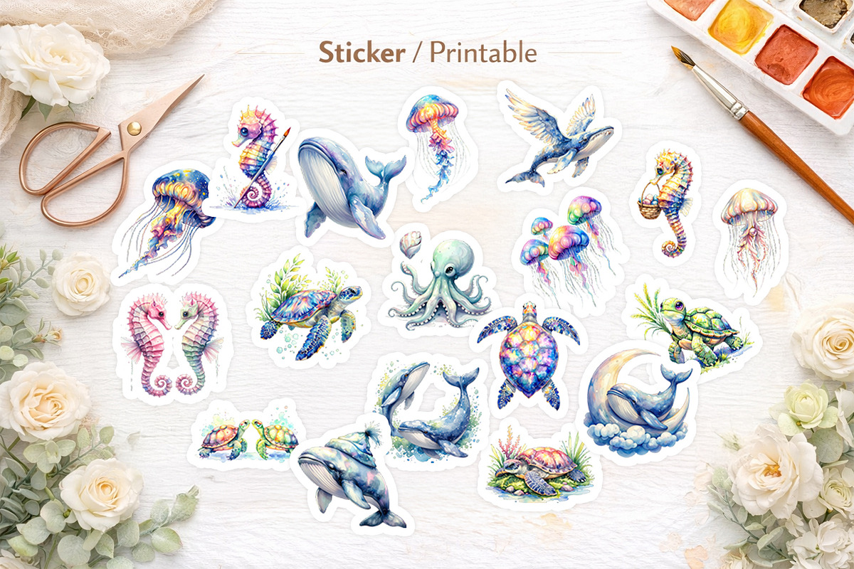 Boho Ocean Nursery Sublimation, an Illustration by Artnoy (Photo 7 of 8)