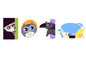 Cute cartoon animal characters, an Animal Illustration by art PVP - market