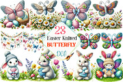 Easter Knitted Butterfly Clipart, an Illustration by DreamCafeArt (Thumbnail 1 of 6)