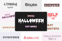 Spooky 12 Halloween Font Bundle