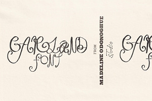 Garland Hand Drawn Ornamental Font