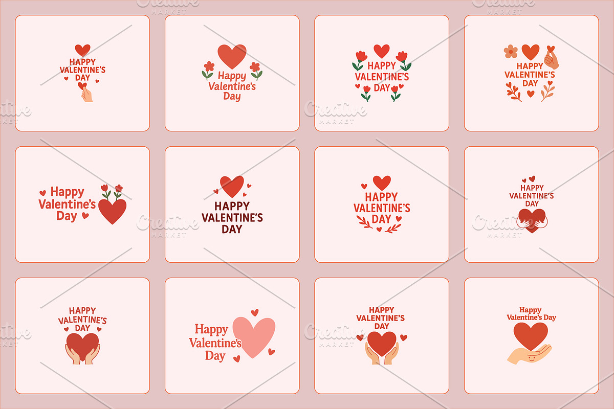 Valentine's Day Heart Logo Bundle, a Branding & Logo Template by Vectorium Studio (Photo 2 of 2)