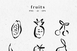 FRUITS / ILLUSTRATION PNG AND VECTOR