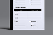 Clean Daily Planner Template, a Stationery Template by MightyDesign (Thumbnail 5 of 8)
