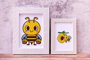 Funny Honey Bee Cartoon, Clipart, an Animal Illustration by Noey smiley (Thumbnail 7 of 7)