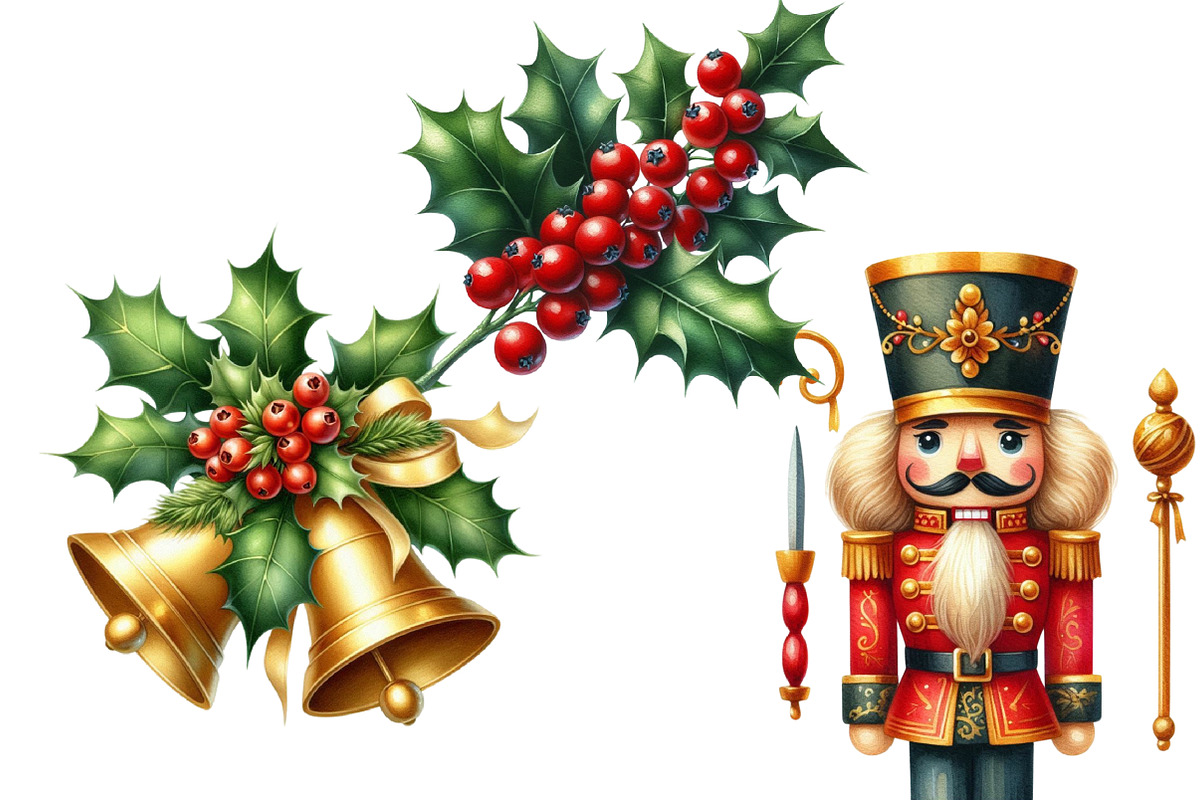 Watercolor Christmas Clipart, an Illustration by DreamArtGraphic (Photo 5 of 5)