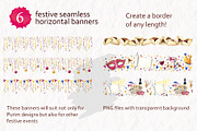 Happy Purim Watercolor Clipart, a Seasonal Illustration by Elena Malgina Clipart (Thumbnail 6 of 9)