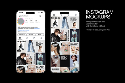 Instagram Mockups - New 2025 Feed, an iPhone Mockup by Aire Studio