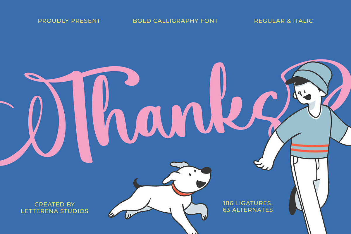 Rockies Walking Bold Calligraphy, a Script Font by Letterena Studios Script (Photo 15 of 15)