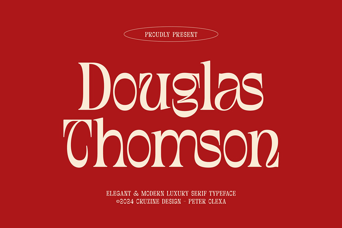 Douglas Thomson, a Serif Font by Cruzine (Photo 1 of 8)