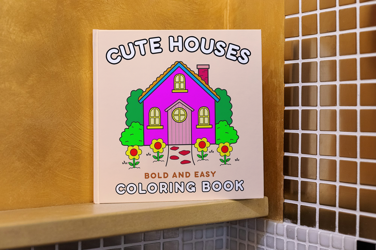 Printable Cute Houses Coloring Book, an Illustration by Image for Sale