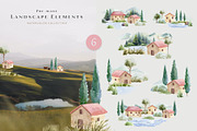 Botanical Watercolor Clipart Set, a Decorative Illustration by AnitaPol (Thumbnail 12 of 21)