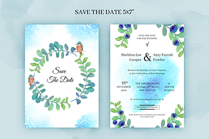 Winter. Wedding Invitation Package