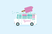 Ice Cream Truck & Shop, an Illustration by CSA Creative Studio (Thumbnail 1 of 3)